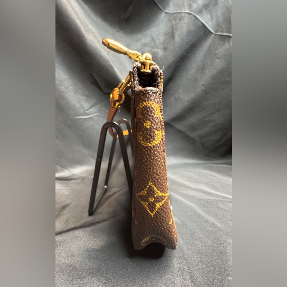 Louis Vuitton LV Monogram Brown and Gold Pouchette w/ LV Strap with COA - Picture 12 of 12